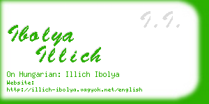 ibolya illich business card